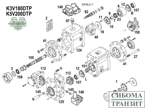 K3V180DT запчасти