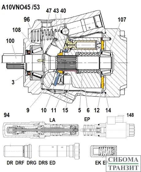 A10VNO45 /53 запчасти