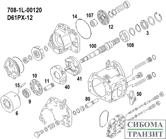 708-1L-00120 MAIN PUMP HPV95