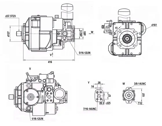 6423-593 гидронасос 