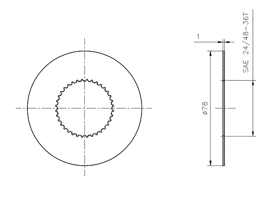 Тормозная пластина динамическая d78