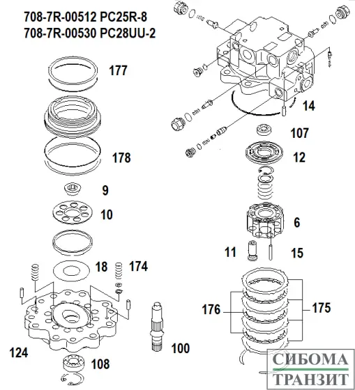 708-7R-00512 SWING MOTOR