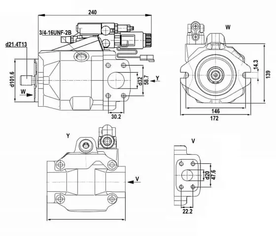 S A10VO28ED72/52L-VSC12N00P гидронасос