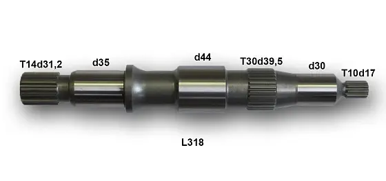 Ведущий вал 14T 30T 10T L318.5