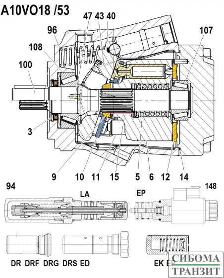 A10VO18 /53 запчасти