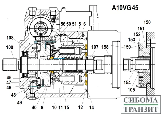 A10VG45 запчасти