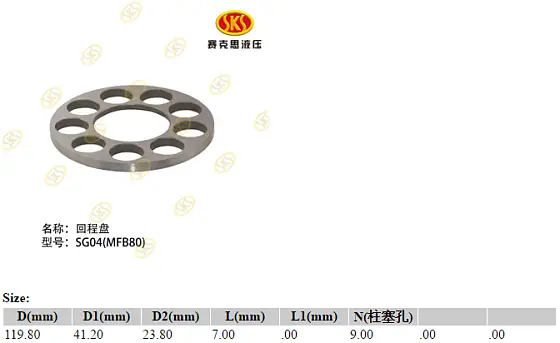 Прижимная пластина 119.8x7 центр d41.2