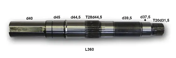 Ведущий вал L360 T20d31.7 (шпонка)