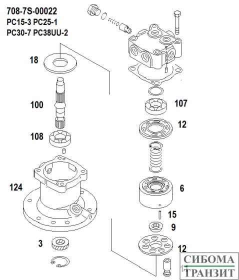 708-7S-00022 SWING MOTOR