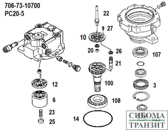 706-73-10700 SWING MOTOR