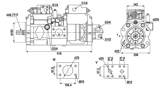 S K3V140DT-12AR-9C02-201 гидронасос