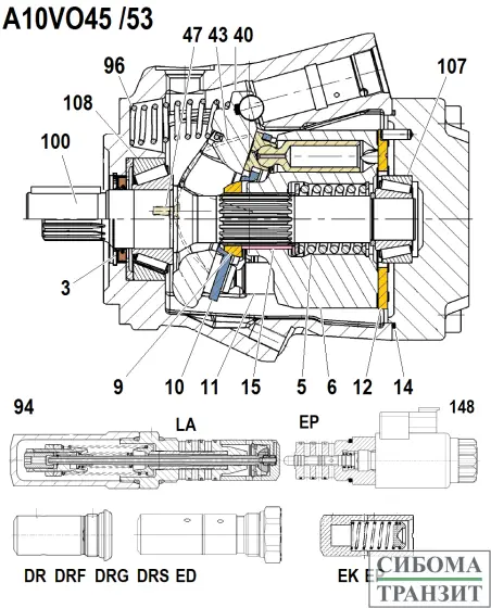 A10VO45 /53 запчасти