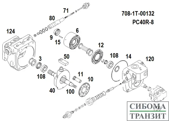 708-1T-00132 MAIN PUMP 