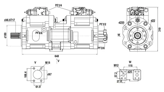 S K5V160DTH-120R-9N4A-203 гидронасос