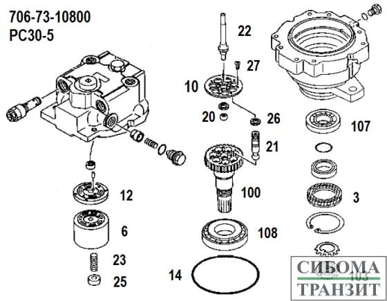 706-73-10800 SWING MOTOR