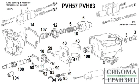 PVH57 PVH63 запчасти
