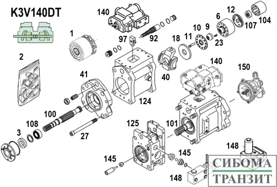 K3V140DT запчасти