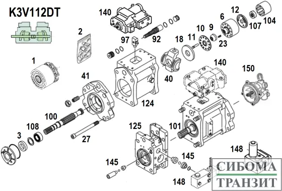 K3V112DT запчасти