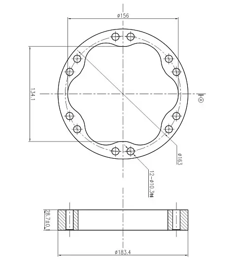 Статор (2) D156 (12 отверстий)