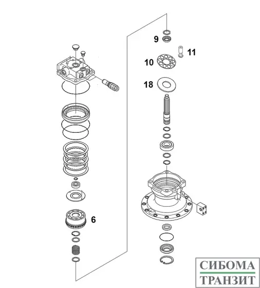 320-9 SWING MOTOR
