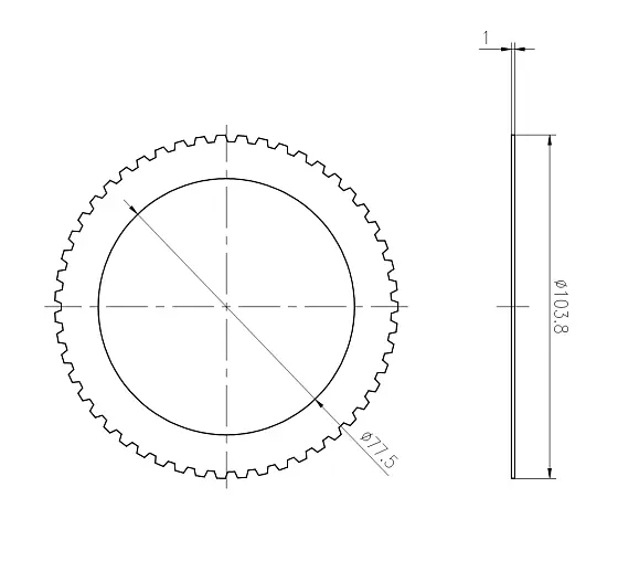 Тормозная пластина статическая d103.8x1