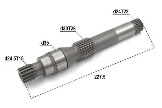 Ведущий вал T15 L227.5 (под блок тип 1)
