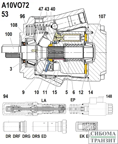 A10VO72 /53 запчасти
