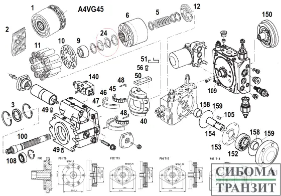 A4VG45/32 запчасти