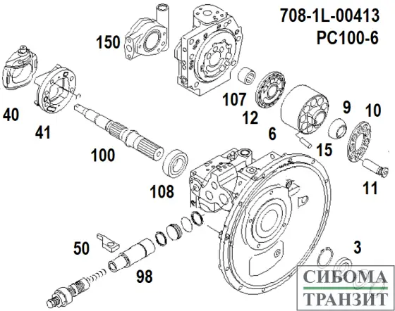 708-1L-00413 MAIN PUMP HPV95