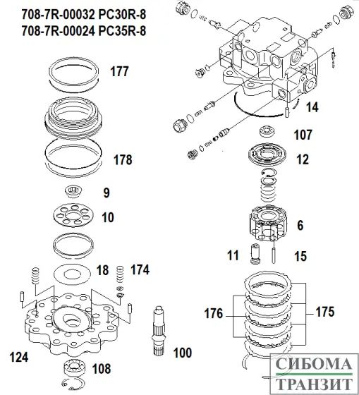 708-7R-00032 SWING MOTOR