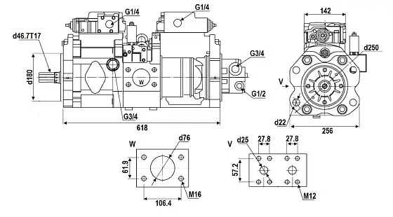 S K5V160DT-120R-1E05-201 гидронасос