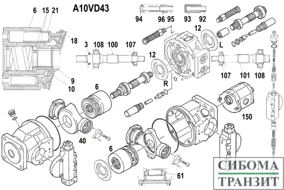 A10VD43 запчасти