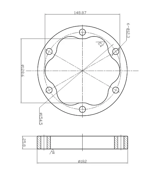 Статор (1) D148,87 (6 отверстий)