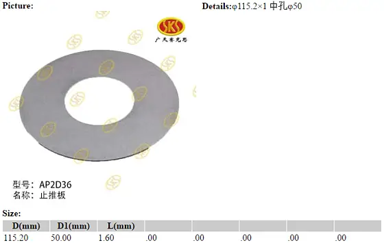 Опорная плита d115.2