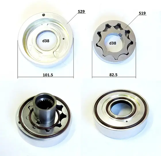 Ремкомплект вспомогательный насос левого вращения h29 c муфтой (шестерня 19)