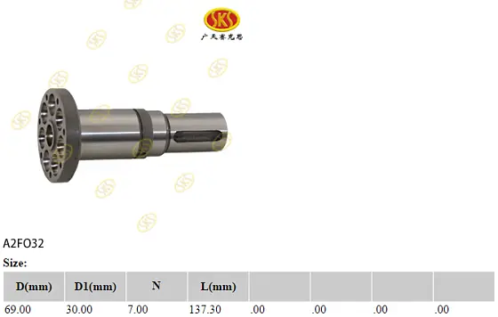 Ведущий вал B (шпонка) d30 L137 (под стопорное кольцо)