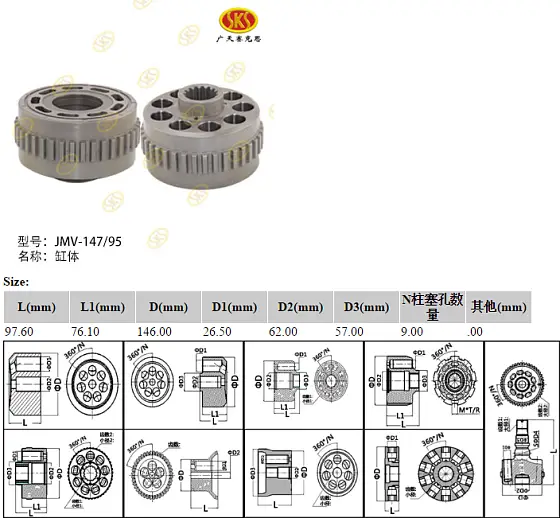 Блок цилиндров 146x97.6