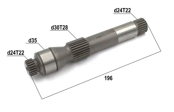 Ведущий вал T22 L196 (под блок тип 1)