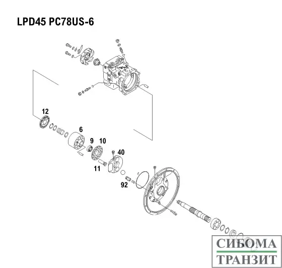 708-3T-00220 MAIN PUMP LPD45