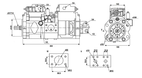 VOE14533644 гидронасос K3V63DT