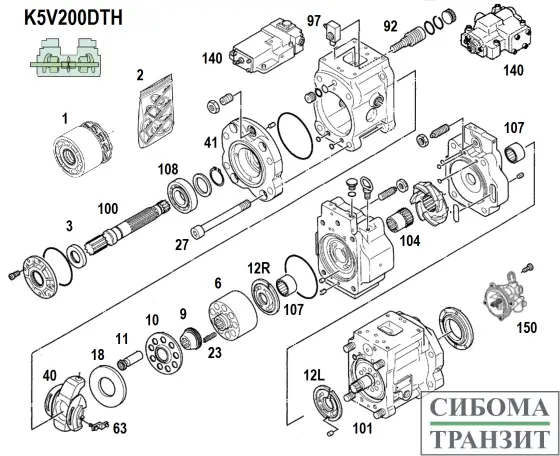 K5V200DT запчасти