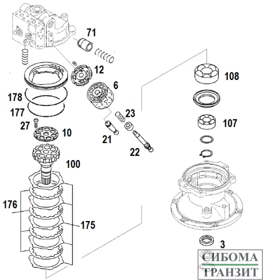 706-00-00000 SWING MOTOR