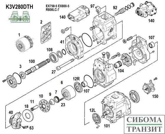 K3V280DT запчасти