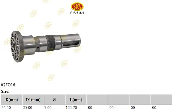 Ведущий вал B (шпонка) d25 L126 (под гайку)