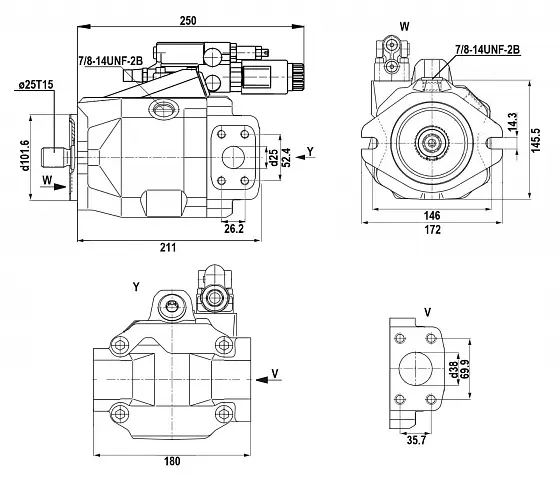 5618279 гидронасос 10VO45/52L