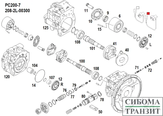 708-2L-00300 MAIN PUMP HPV95+95