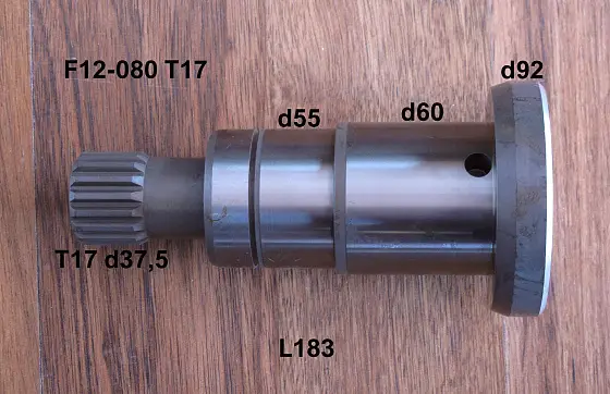 Ведущий вал S T17d37.5 L183 (под стопорное кольцо)