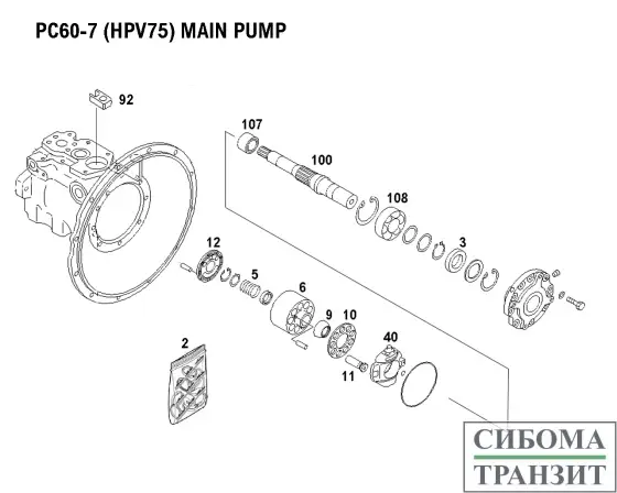 708-1W-00042 MAIN PUMP