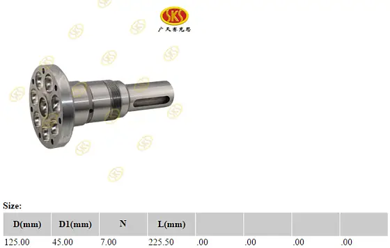 Ведущий вал P d45(шпонка) L225.5 (под гайку)