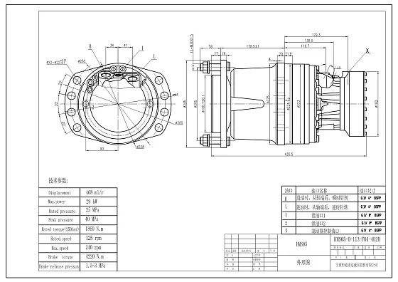 HMS05-0-113-F04-4D20 гидромотор колесо
